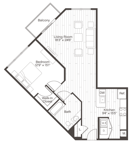 Floorplan of Unit A6