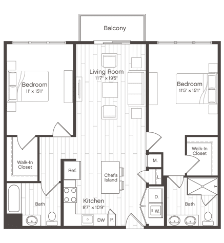 Floorplan of Unit B2